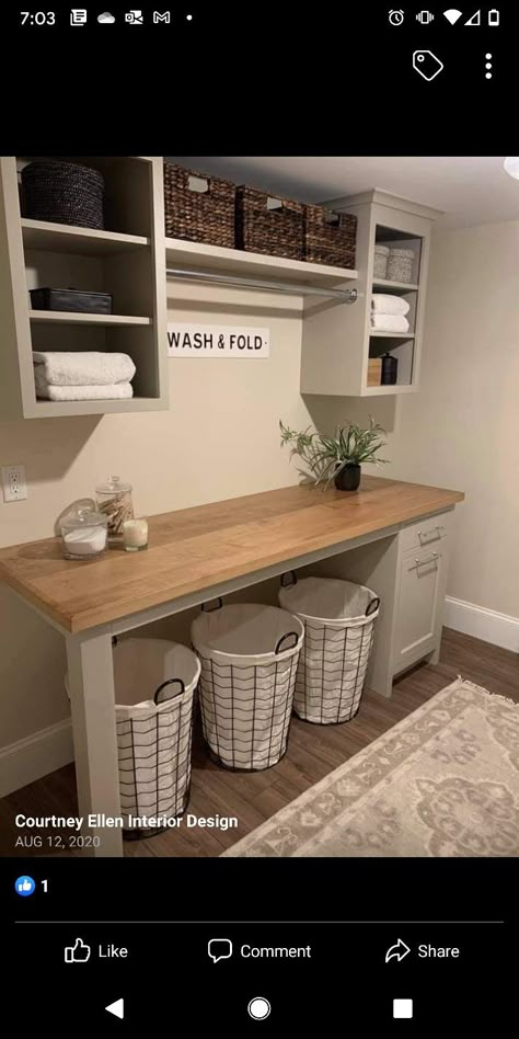 Laundry Room Decor Ideas, Cheap Kitchen Remodel, Laundry Room Update, House Laundry Room, Closet Laundry, Dream Laundry Room, Laundry Room Layouts, Organization Laundry, Basement Laundry