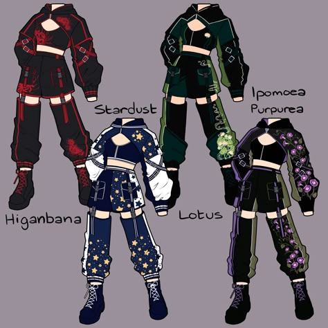 Male Clothing Ideas Drawing, Outfit Chart Drawing, Clothes Idea Drawing, Outfits To Draw Your Oc In, Oc Clothing Design, Cyberpunk Clothes Design, Oc Outfit Ideas Drawing, Art Outfits Drawing, Cute Outfit Ideas Drawing