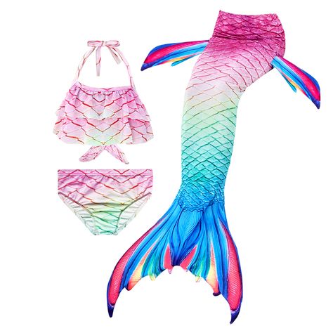 Mermaid Swimsuit Tail, Kendall Christmas, Girls Mermaid Tail, Mermaid Swim Tail, Cake Pattern, Little Mermaid Costume, Mermaid Costumes, Costume Clothes, Magical Mermaid