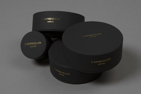 Lars Wallin Jewelry Jewelry Box Design, Luxury Packaging Design, Swedish Fashion, Cool Packaging, Pack Design, Graphic Design Packaging, Box Paper, Packing Design, Round Box