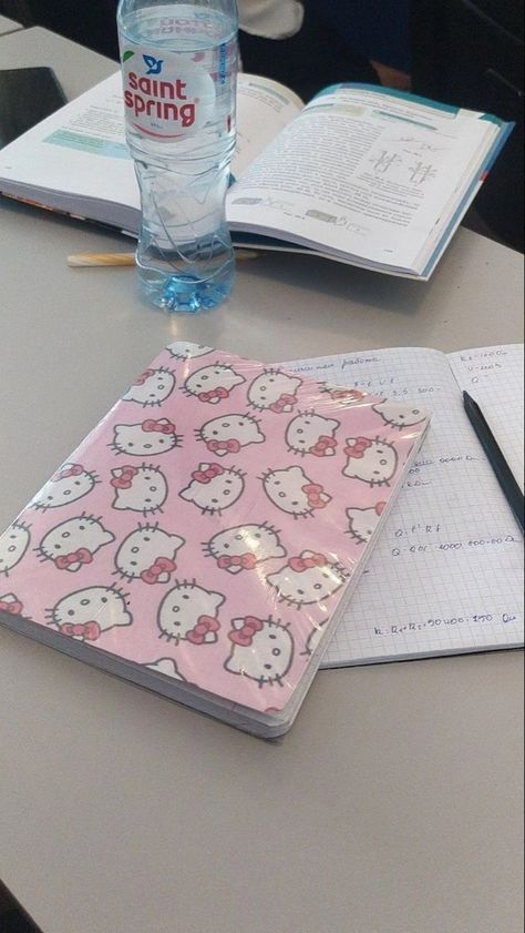 High Gpa, Hello Kitty Notebook, Pink Academia, Mha Dr, Kitty Accessories, Cute Stationary, Cute School Supplies, Study Motivation Inspiration, Hello Kitty Items