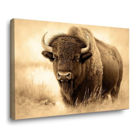 PRICES MAY VARY. bison wall art is printed on high-definition canvas, which is UV-resistant and can be stored for a long time without fading, achieving a very ideal indoor effect. High-Definition Canvas: High-definition picture photos printed on canvas with vivid colors, thick high-quality canvas creates the look and feel of pristine nature and masterpieces. High-quality material: The poster is made of high-density canvas, and there are two options of wooden inner frame and black metal outer fra Buffalo Artwork, Buffalo Wall Art, Bison Art, Buffalo Print, Log Cabin Decor, Nature Inspired Decor, Poster Pictures, Home Decor Paintings, Bedroom Art