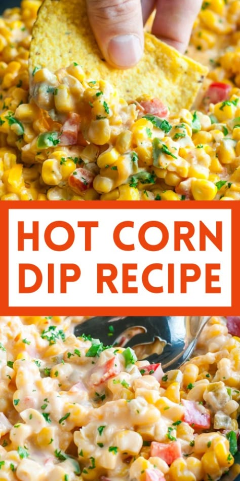 My family is crazy about this Spicy Southern Hot Corn! This sassy Southern-style recipe has been in my family for years and always gets rave reviews! Even better? It doubles as a side dish AND a dip. Get ready to rock those parties and potlucks and be sure to have the recipe handy – people will totally harass you for it! Southwest Corn Recipe, Spicy Corn Dip, Hot Corn Dip, Corn Recipes Side Dishes, Southern Side Dishes, Southwest Recipes, Corn Dip Recipes, Hot Corn, Mexican Side Dishes