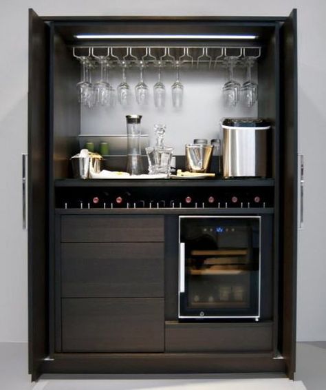 Top 70 Best Home Mini Bar Ideas - Cool Beverage Storage Spots Kaffe Station, Small Home Bar Ideas, Home Mini Bar, Small Bars For Home, Kitchen Bar Design, Bar Mini, Bar In Casa, Modern Home Bar, Bar Unit