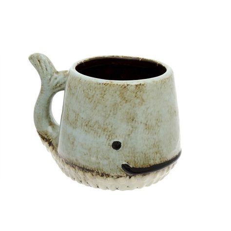 Whale Mug, Ceramics Pottery Mugs, Sculptures Céramiques, Pottery Handbuilding, Clay Mugs, A Whale, Wheel Thrown Pottery, Cup Handles, Pottery Classes