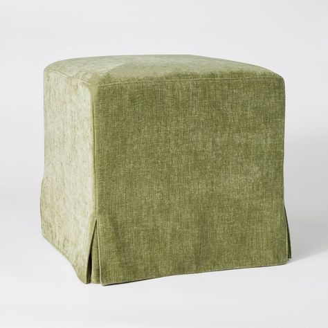 Slipcover Ottoman, Ottoman Green, Patterned Ottoman, Windsor House, Studio Mcgee Target, Cube Ottoman, Cube Organizer, Round Ottoman, Studio Mcgee