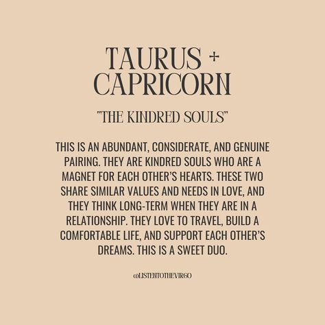 Taurus Love Compatibility + What Works 💜 #Listentothevirgo Taurus And Taurus, Taurus And Capricorn Compatibility, Taurus Love Compatibility, Taurus Compatibility, Capricorn Compatibility, Taurus Pisces, Kindred Soul, Capricorn And Taurus, Capricorn Love