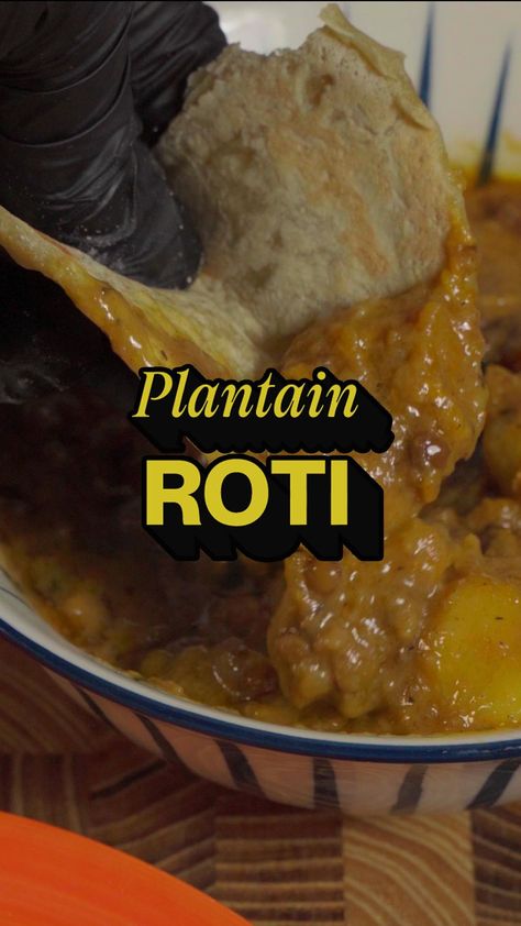 Plantain Roti. Soft and chewy vegan Flatbread made with blended plantain 🍌 dough. Stern enough to ferry dollops of curry or stew straight… | Instagram Vegan Flatbread, Plantain Recipes, Flatbread, Soul Food, Stew, My Favourite, Nom Nom, Dough, Vegan Recipes