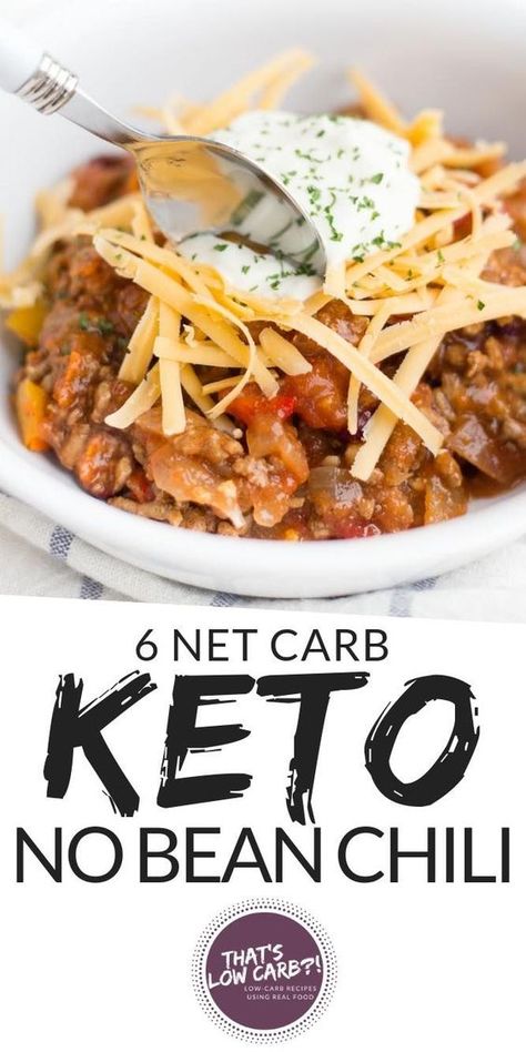 Keto Chili recipe that is whipped together in just 10 minutes and cooked all in the slow cooker.  This is the easiest healthy weeknight dinner the whole family will love. #keto #ketodinner #ketodiet #ketorecipes #recipes #lowcarb #lowcarbdinner #lowcarbrecipes #slowcooker #slowcookerrecipes #crockpot #chili via @thatslowcarb Easy Weeknight Dinners Healthy, Keto Chili, Crockpot Chili, Healthy Weeknight Dinners, Keto Pancakes, Low Carb Pasta, Recetas Keto, Keto Diet Menu, Keto Recipes Dinner