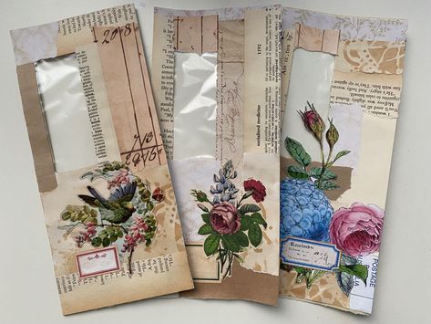 ✏️  Transform junk mail into beautiful envelopes with this easy DIY project!  #diy #repurpose #upcycle #junkmail #envelopes Beautiful Envelopes, Roxy Creations, Homemade Journal, Mail Art Envelopes, Handmade Journals Diy, Journal Embellishments, Journal Making, Pocket Envelopes, Book Page Crafts