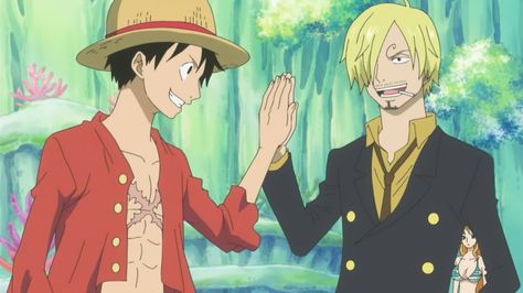 Luffy And Sanji, One Piece Ep, Sanji Vinsmoke, Boy Drawing, Manga Anime One Piece, High Five, Manga Characters, Reference Images, One Piece (anime)