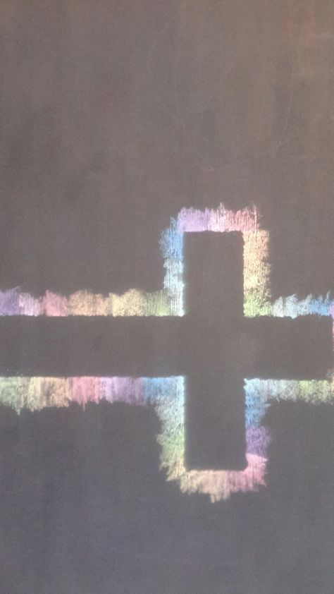 Chalk Cross Art, Cross Chalk Art, Chalk Rainbow, Cross Drawing, Experimental Typography, Church Conference, Chalk Ideas, Chalk It Up, Cross Art