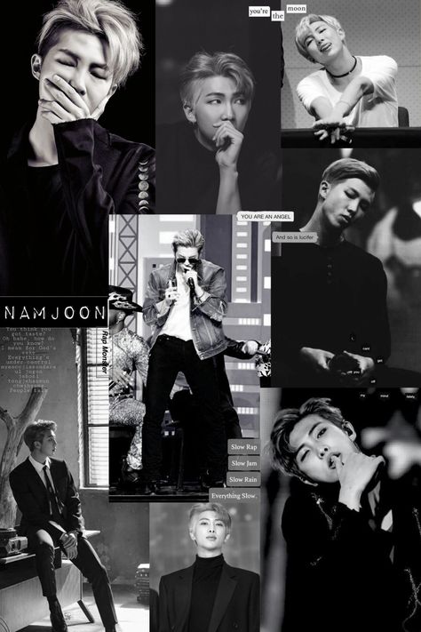 Rm Pictures Cute, Leader Bts, Wallpaper Hot, Edit Wallpaper, Exo Songs, Bts Black And White, Bts Rap Monster, Rm Bts, Bulletproof Boy Scouts