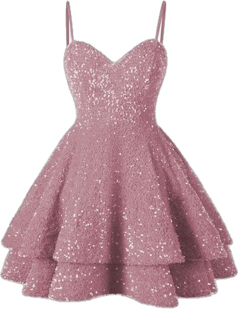 Pink Short Glitter Dress, Grad Dresses Light Pink, Pink Quince Court Dresses, Really Fancy Dresses, Dress For Birthday Women, Cute Dresses For Graduation 8th Grade, Prom Dresses 2024 For Teens, Pink Glitter Dress Short, Cute Pink Dresses Short