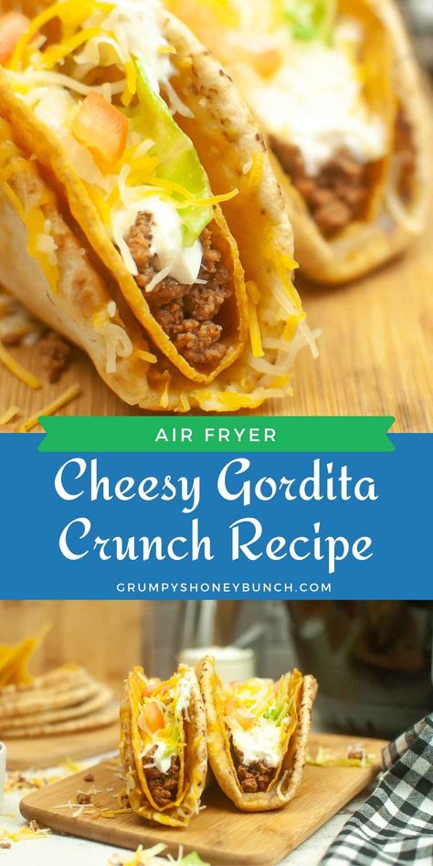 Taco Bell Cheesy Gordita Crunch Beefy Cheese Melt Taco Bell, Gorditas Recipe, Crunchy Taco Shells, Taco Shell, Crunch Recipe, Soft Tacos, Copykat Recipes, Homemade Tacos, Taco Meat