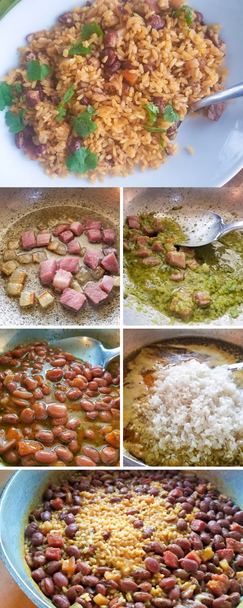 Puerto Rican Recipes Rice, Puerto Rican Rice And Beans, Puerto Rican Rice, Hispanic Dishes, Recetas Puertorriqueñas, Rice And Beans Recipe, Beans Beans, Puerto Rican Dishes, Puerto Rico Food