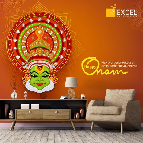 May the spirit of Onam bring goodness and positivity to your home and your lives.  Excel wishes a happy Onam to all. #ExcelWallPapers #HappyOnam Naming Ceremony Invitation, Ceremony Invitation, Happy Onam, Naming Ceremony, Wall Paint, The Spirit, Interior Designers, Wall Coverings, Projects To Try