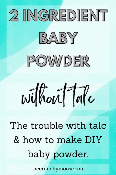 Get an easy & cheap diy talc-free & fragrance-free baby powder recipe. Talc & fragrance can cause irritation. This 2 ingredient homemade baby powder is gentle & soothing without harsh ingredients. Homemade Baby Powder, Diy Baby Powder, Diy Body Powder, No Poo Hair, Diy Toothpaste, Natural Hair Care Routine, Talc Powder, Diy Dry Shampoo, Essential Oils Health