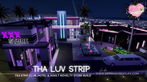 Sims 4 Realistic Community Lots, Sims 4 Club Build, Sims 4 Whicked Wims, Ts4 Build Cc, Sims 4 Cc Lots, Sims 4 Restaurant, The Pink Palace, Sims 4 City Living, Mods Sims 4