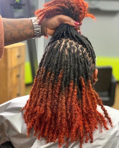 Sherelle Holder™️ on Instagram: “Stater locs w/ 2 strand twist 💚 KARIBBEAN KINKS NATURAL HAIR PRODUCTS, available for purchase at the salon or online at…” 2 Strand Twist, Locs Journey, Natural Locs, Dyed Tips, Natural Hair Salons, Natural Hair Products, Beautiful Dreadlocks, Short Locs Hairstyles, Dreadlock Styles