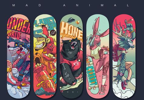 查看此 @Behance 项目:“MAD ANIMAL”https://www.behance.net/gallery/40441019/MAD-ANIMAL Skateboard Artwork, Skateboard Ideas, Custom Skateboard Decks, Snowboard Design, Skateboard Designs, Streetwear Logo, Skateboard Deck Art, Skateboard Art Design, Skate Boards