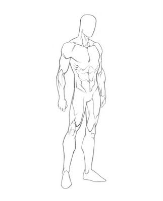 Figure Template 5 by SILLYMUSHR00M on DeviantArt Male Croqui, Male Figure Drawing, Human Body Drawing, Body Template, Human Anatomy Drawing, Body Sketches, Human Figure Drawing, Human Drawing, Anatomy Sketches