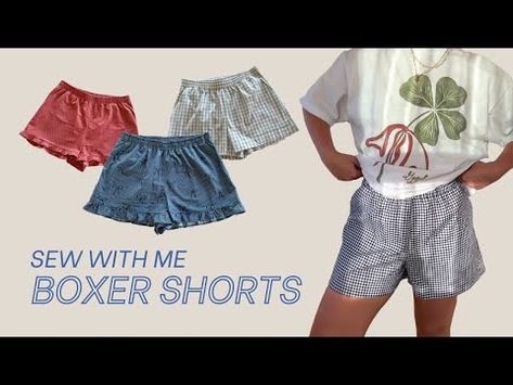 (21947) Boxer Shorts Sewing Tutorial | Easy Sewing Project - YouTube Boxer Shorts Pattern, Shorts Pattern Free, Shorts Sewing, Shorts Pattern, Summer Sewing, Wrap Shorts, Boxing Shorts, Easy Sewing Projects, Pleated Shorts