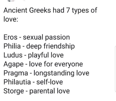 Greek Love Types, 7 Types Of Love Greek, Types Of Love Greek, 7 Types Of Love, Greek Words For Love, Different Kinds Of Love, Greek Travel, Ancient Greek Words, Latin Words