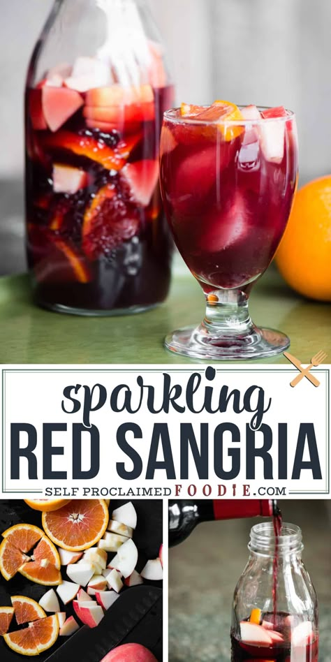 Fall Sangria Recipes Easy, Sangria Recipes Fall, Fall Sangria Recipes Red, Red Sangria Recipes Easy, Sweet Sangria Recipe, Red Wine Sangria Recipe, Red Sangria Recipe, Wine Sangria Recipe, Easy Sangria