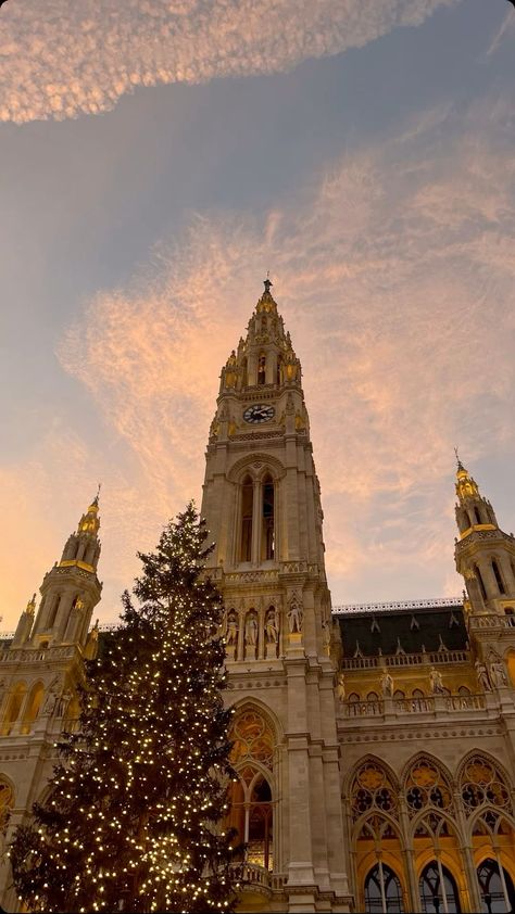 Christmas Wallpaper City, Vienna City Aesthetic, Christmas In Europe Aesthetic, Vienna At Christmas, Christmas City Wallpaper, Vienna Christmas Aesthetic, Vienna Austria Christmas, Vienna Aesthetic Wallpaper, Christmas City Aesthetic