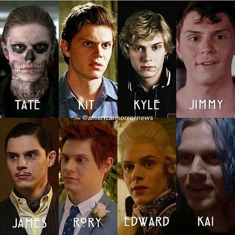 Ahs Characters, Evan Peters Ahs, Evan Peters American Horror Story, Tate And Violet, American Horror Story 3, American Horror Stories, Miguel Diaz, Tate Langdon, Tv Shows Funny