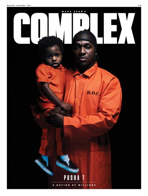 Magazine Cover Ideas, Complex Magazine, Prison Art, Pusha T, Rapper Quotes, Mass Incarceration, Typography Poster Design, Talent Management, Print Magazine