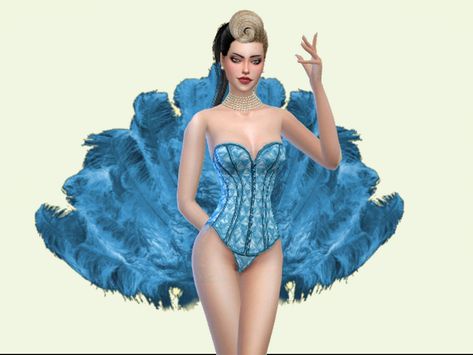 Sims 4 Burlesque, Sims 4 Burlesque Cc, Burlesque Feathers, Feather Scarf, Unusual Clothes, Branded Caps, Sims 4 Collections, Cc Sims, Sims Community