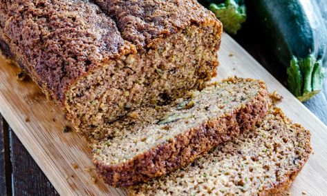 This version of zucchini bread is by far my favorite. Brown butter kicks up the flavor a few ... Keto Almond Bread, How To Freeze Zucchini, Almond Bread Recipe, Frozen Zucchini, Zucchini Bars, Freezing Zucchini, Almond Bread, Pasta Alternative, Bread Storage