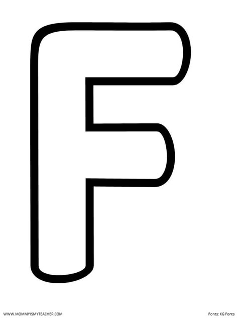 This alphabet worksheet for the letter F is great for letter F crafts and letter F activities for preschool and kindergarten homeschool curriculum. Abc Coloring Pages Letter Worksheets, Letter F Tracing, Letter F Craft, Abc Templates, Alphabet Letters To Print, The Letter F, F Letter, Alphabet Letter Crafts, Abc Phonics