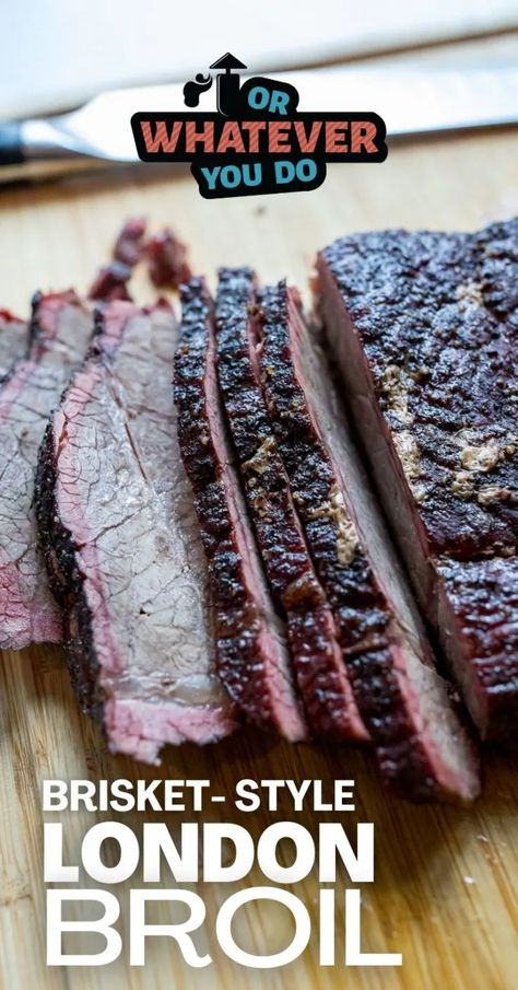 Traeger Brisket-Style London Broil - Or Whatever You Do Traeger Brisket, Best Brisket Recipe, Venison Backstrap Recipes, Smoked Venison, Backstrap Recipes, How To Cook Venison, Best Biscuit Recipe, Venison Backstrap, Brisket Recipes Smoked