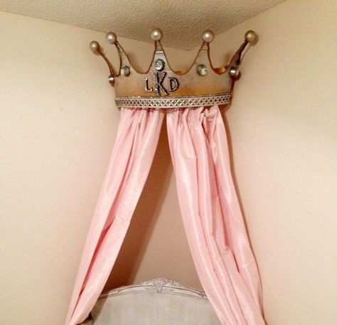 Crown Canopy, Crown Wall Decor, Make A Bed, Bed Crown Canopy, Bed Crown, Crown Decor, Mop Bucket, Princess Nursery, Princess Bedroom