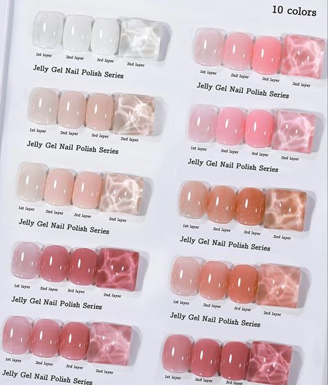 Nail Designs Toenails, Pink Shellac, Neutral Gel Nails, Jelly Gel Nail Polish, Sheer Nail Polish, Pink Toe Nails, Shellac Nail Colors, Diy Jelly, Shellac Colors