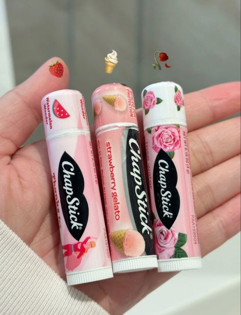 Beauty Organisation, Lip Balm Collection, Sephora Skin Care, Lip Smackers, Flavored Lip Balm, Pink Coquette, Pretty Skin Care, Pretty Skin, Bath And Body Care