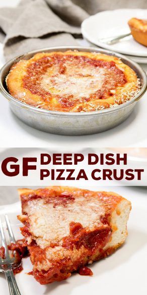 Deep dish gluten free pizza dough is so easy to make and tastes just like you remember. Load up your pizza with your favorite toppings! Deep Dish Pizza Crust, Gluten Free Pizza Dough, Gluten Free Bagels, Chicago Style Pizza, Gluten Free Pizza Crust, Pizza At Home, Best Pizza Dough, Deep Dish Pizza, Gluten Free Pizza