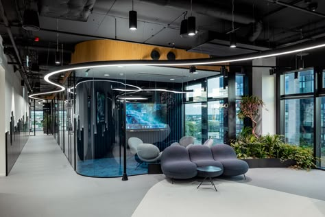 Lounge Glazed Partition, Contemporary Office Design, Partition Walls, Corporate Office Design, Smart Office, Acoustic Panel, Office Space Design, Corporate Interiors, Japanese Interior