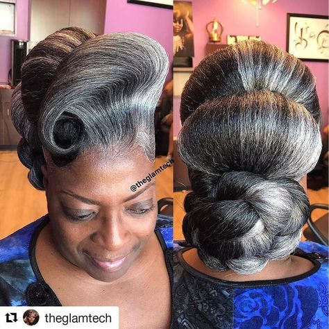 Grey Wig Updo, Gorgeous Gray Hair, Headpiece Hairstyles, Natural Gray Hair, Aging Gracefully, Grey Hair, Golden Girls, Silver Hair, Hair Updos