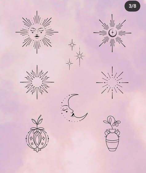 Sun Flash Tattoo, Leo Sun Tattoo, Sun Tattoo With Flowers, Sun Symbol Tattoo, Arm Tattoos Stars, Fineline Sun Tattoo, Tiny Sun Tattoo, Simple Sun Tattoo, Tiny Flower Tattoos