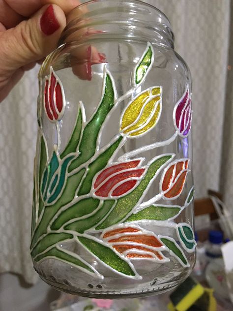 #home_decoration_ideas,simple bottle art at home simple bottle art ideas simple bottle art images simple bottle art designs #decorative_bottles, Simple Bottle Art Ideas, Bottle Art Ideas, Simple Bottle Art, Diy Stained Glass Window, Painting Glass Jars, Glass Painting Patterns, Hand Painted Wine Bottles, Painted Glass Vases, Watercolor Art Diy