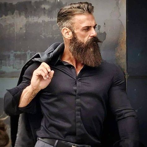 Awesome, full beard Beard Cuts, Long Beard Styles, Patchy Beard, Beard Men, Mens Hairstyles With Beard, Beard Haircut, Long Beard, Hipster Beard, Mustache Styles