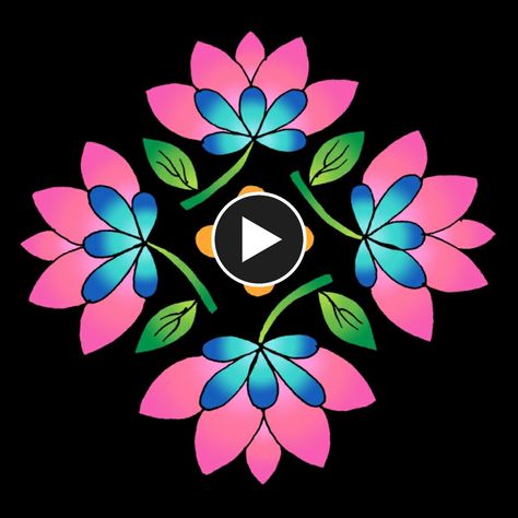 Thanks for watching 🙏🏻 check out the other rangolis on our channel sk rangoli &please do subscribe to our channel sk rangoli 😊😊 Rangoli For Beginners, Rangoli Diwali, Lotus Rangoli, Padi Kolam, Kolam Rangoli, Rangoli Designs Diwali, Rangoli Kolam, Easy Rangoli, Simple Rangoli