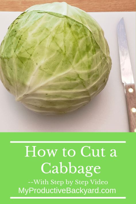 How To Chop Cabbage, How To Cut Cabbage, Cabbage And Smoked Sausage, Keto Cabbage Recipe, Baked Cabbage, High Fat Low Carb Recipes, Cabbage Head, Green Eating, Cabbage Leaves