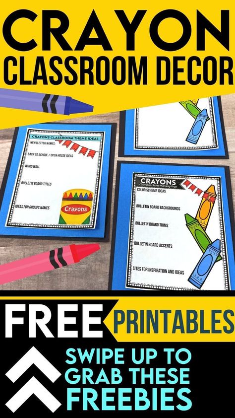 Crayola Classroom Theme Ideas, Crayola Theme Classroom, Crayons Theme Classroom, Crayon Classroom, Crayon Bulletin Board Ideas, Crayon Decorations Classroom, Crayon Classroom Theme, Back To School Crayon Theme, Crayon Template Free Printable