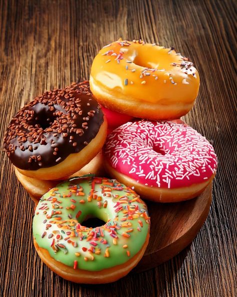 Delight in Our Beautifully Colorful Donuts! 🍩🌈 #ColorfulDonuts #SweetTreats #DonutLovers #DessertGoals #BakedWithLove #FoodieFavorites #instadonuts #yummydelights Mini Donuts Ideas, Donuts Photography, Donut Aesthetic, Donut Decor, Candy Room, Colorful Donuts, Donut Decorations, Android Wallpaper Art, Delicious Donuts