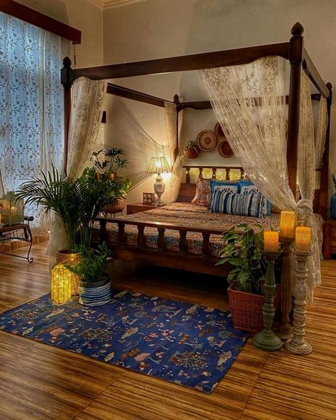 Indian Room Decor, Indian Bedroom Decor, India Home Decor, Indian Home Design, Interior Design Your Home, Indian Home Interior, Ethnic Home Decor, Boho Deco, Bedroom Decor Design